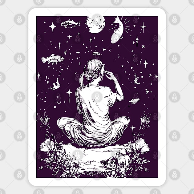 Aquarius Dream - Modern Zodiac Sign Magnet by TuncGK